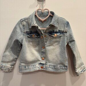 BCBG Girls Distressed Denim Jacket Size 4